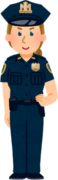 Illustration of Female Police Officer in NYPD Uniform